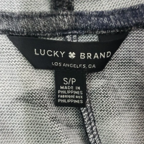 Lucky Brand Camouflage Hooded Cardigan Blue Gray Size S - Picture 6 of 9